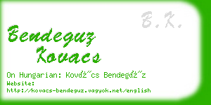 bendeguz kovacs business card